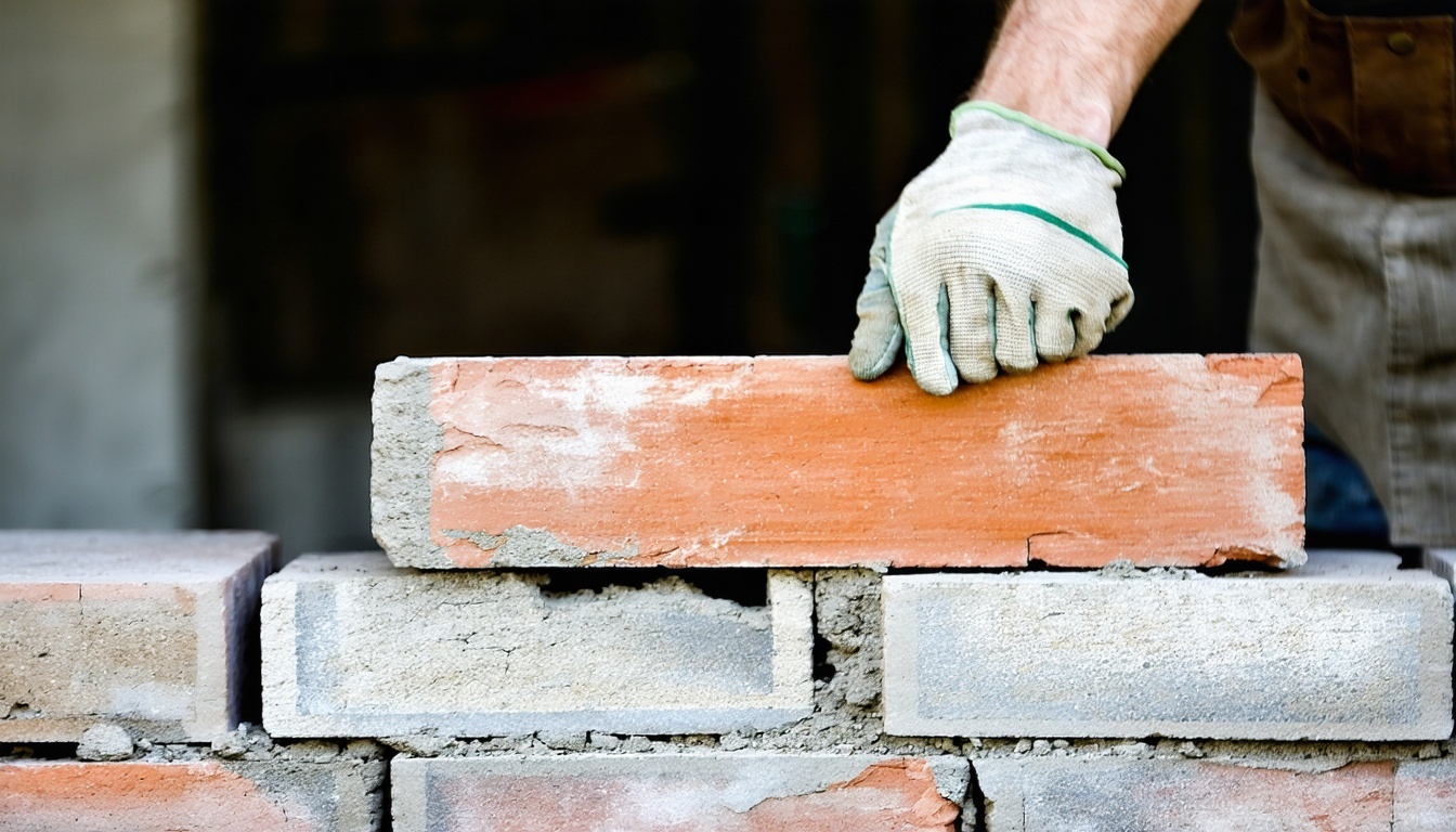 Bricklayer and Mason Professional Logo